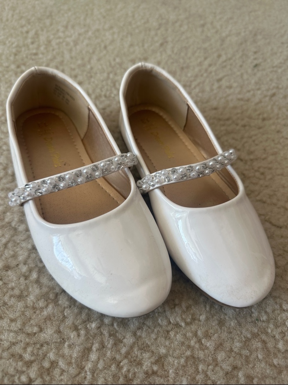 White patent special occasion dress shoe